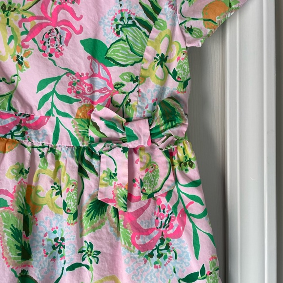 Lilly Pulitzer Girls Alexandra Cotton Dress Multi Via Amore Spritzer - Picture 3 of 10